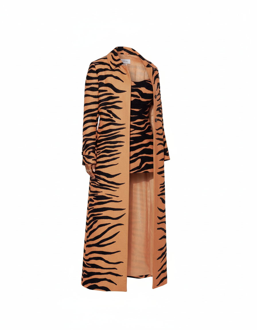 Zebra-print velvet set