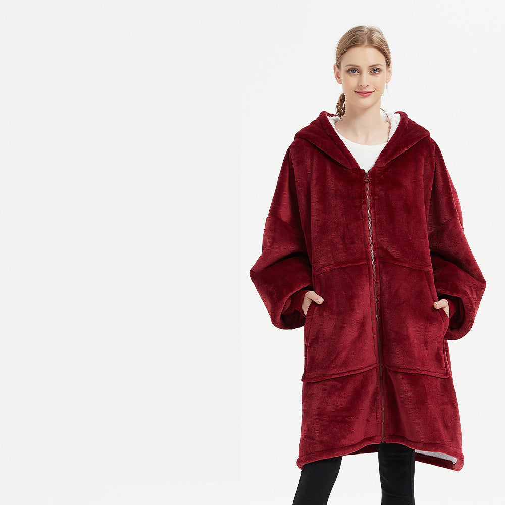 Oversized Robe Style Giant Blanket Hoodie-CALLISTARI