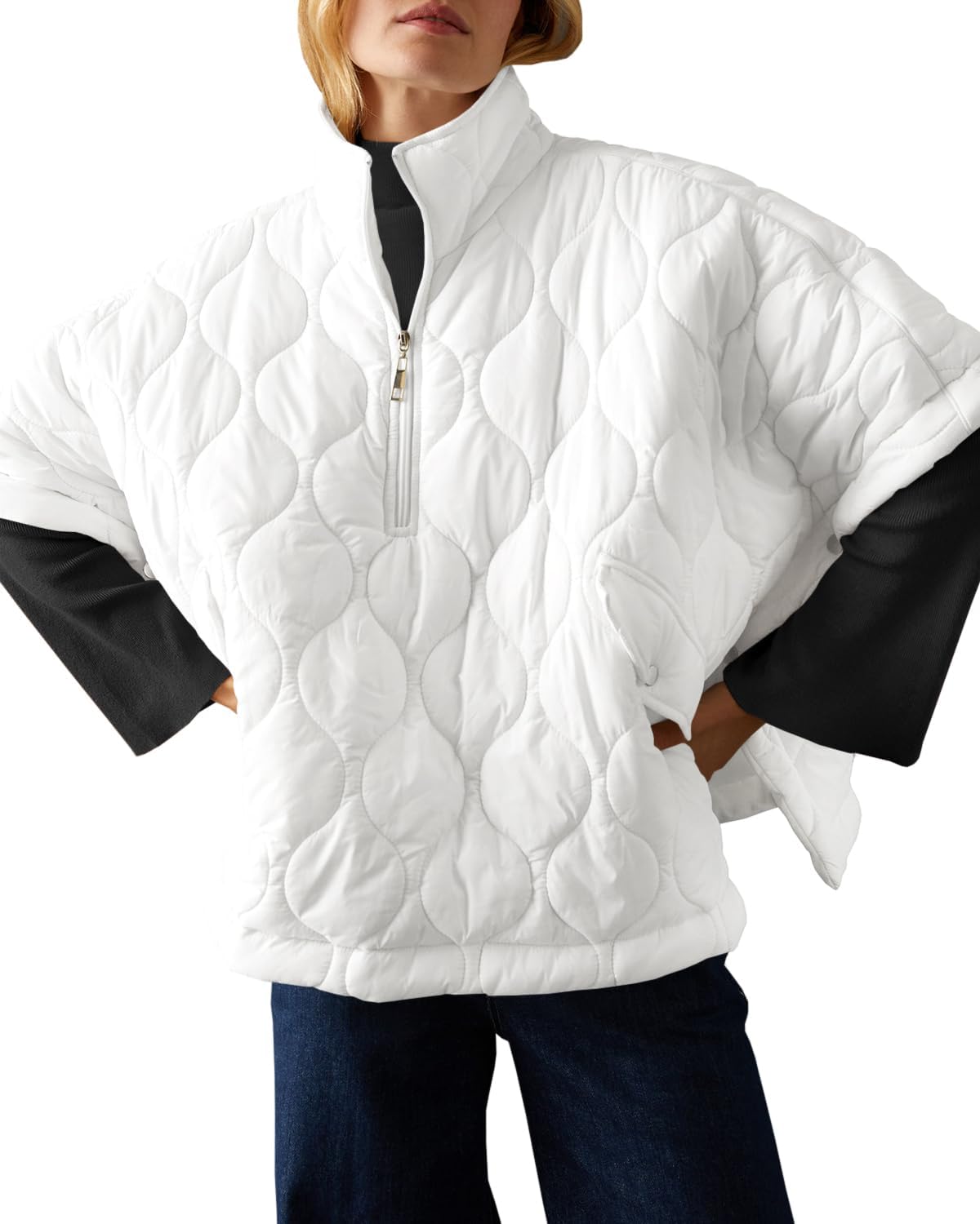 Quilted Poncho - Style Jacket-aritzao
