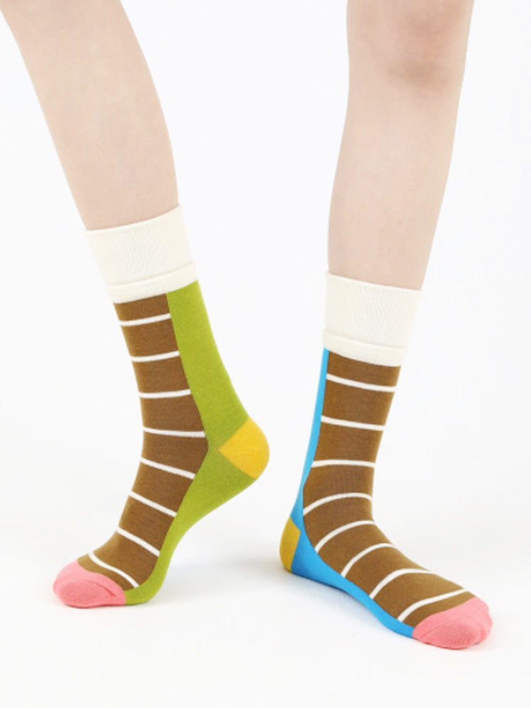 Colorful Striped Cotton Socks-CALLISTARI