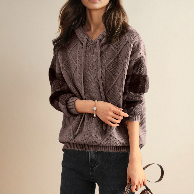 LEONIE | JACQUARD HOODED SWEATER-CALLISTARI