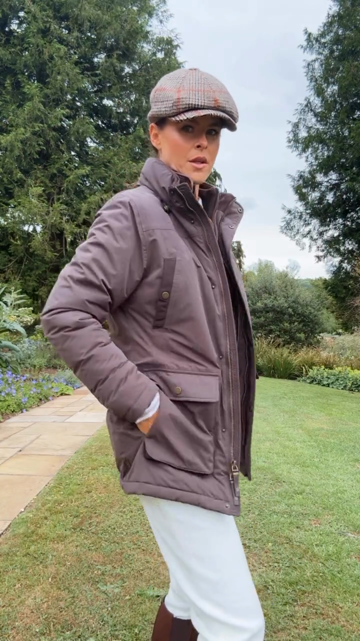 Taupe Utility Puffer Jacket