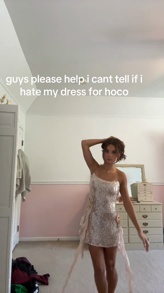 Silver Sequin Homecoming Mini Dress