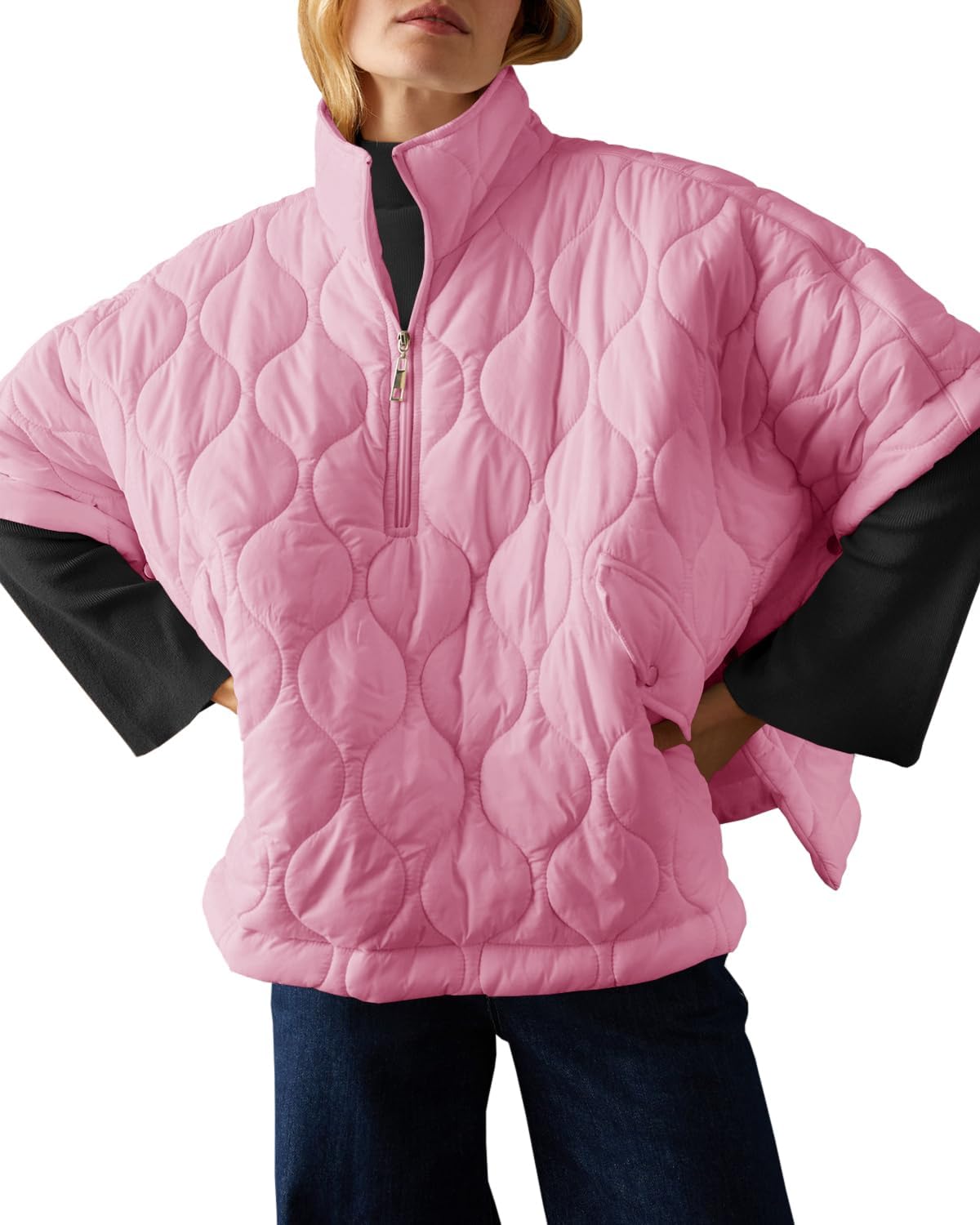 Quilted Poncho - Style Jacket-aritzao