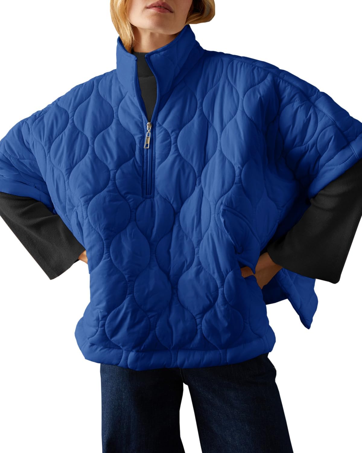 Quilted Poncho - Style Jacket-aritzao