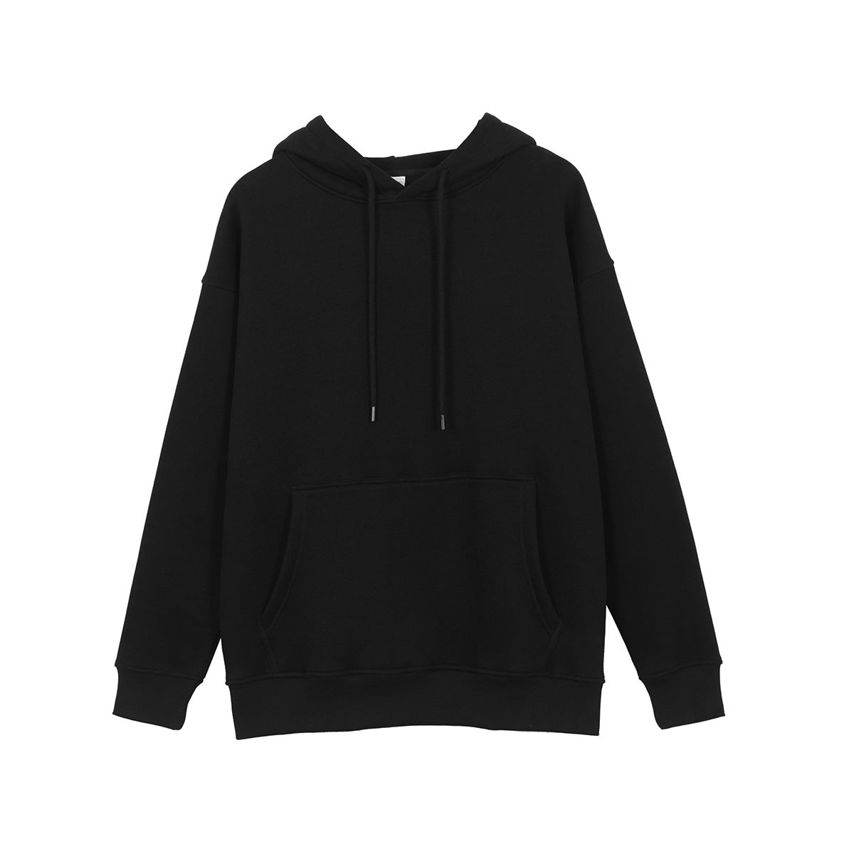 Relaxed Fit Long Fleece Plain Thick Hoodie-CALLISTARI