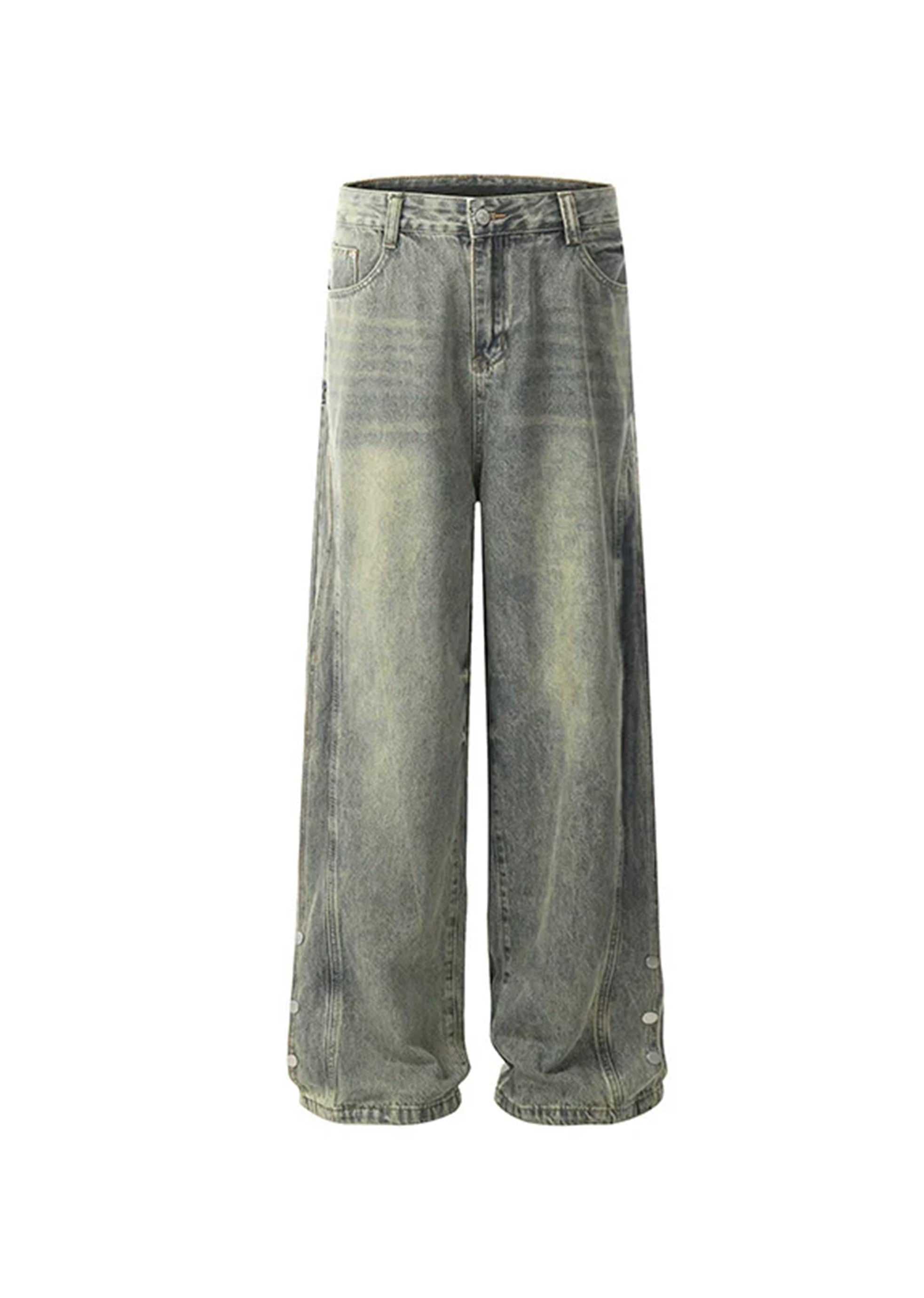 【ACRARDIC】Patch design change wide overwash denim pants  AI0013-CALLISTARI