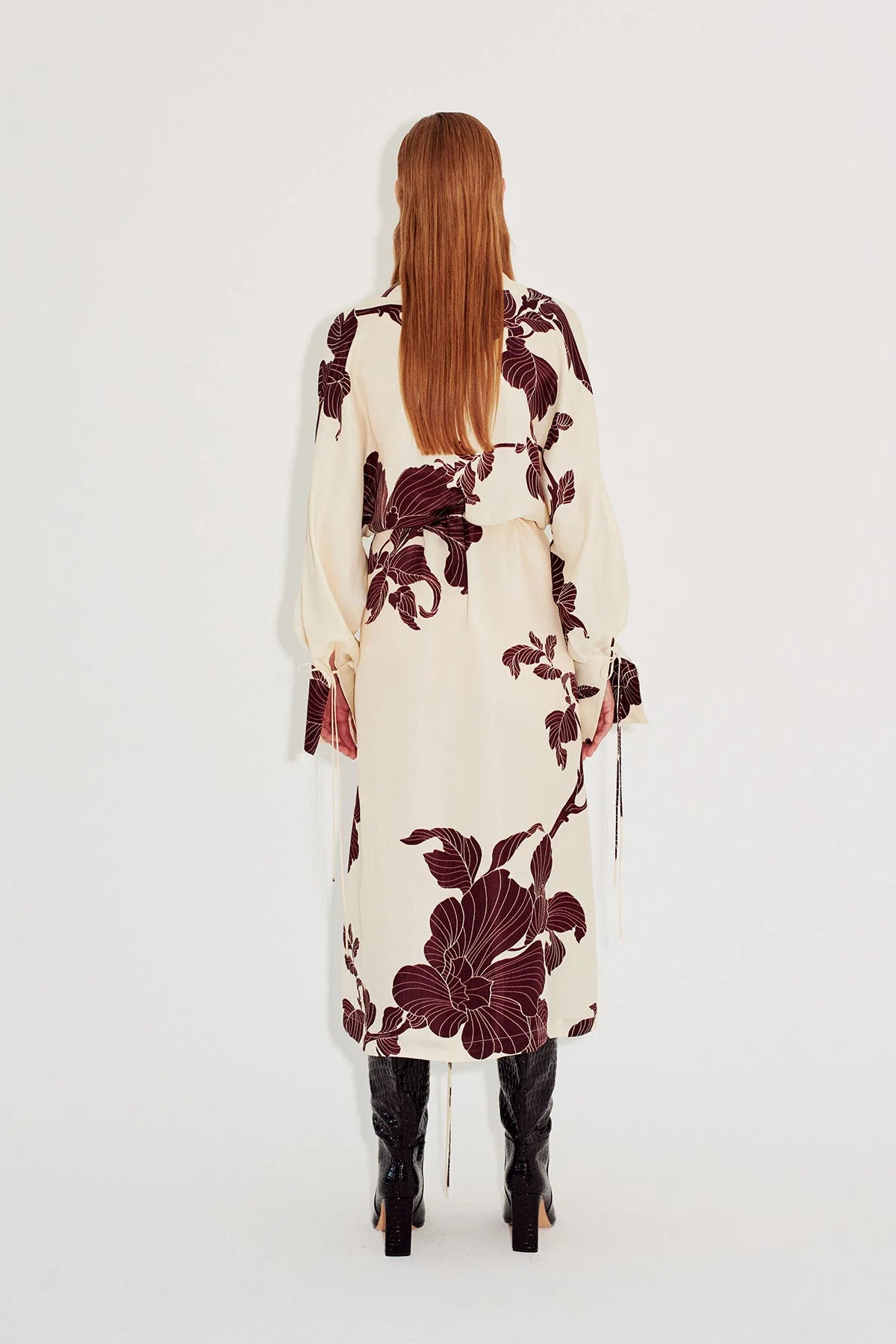 Origami Print Kimono Dress-aritzao