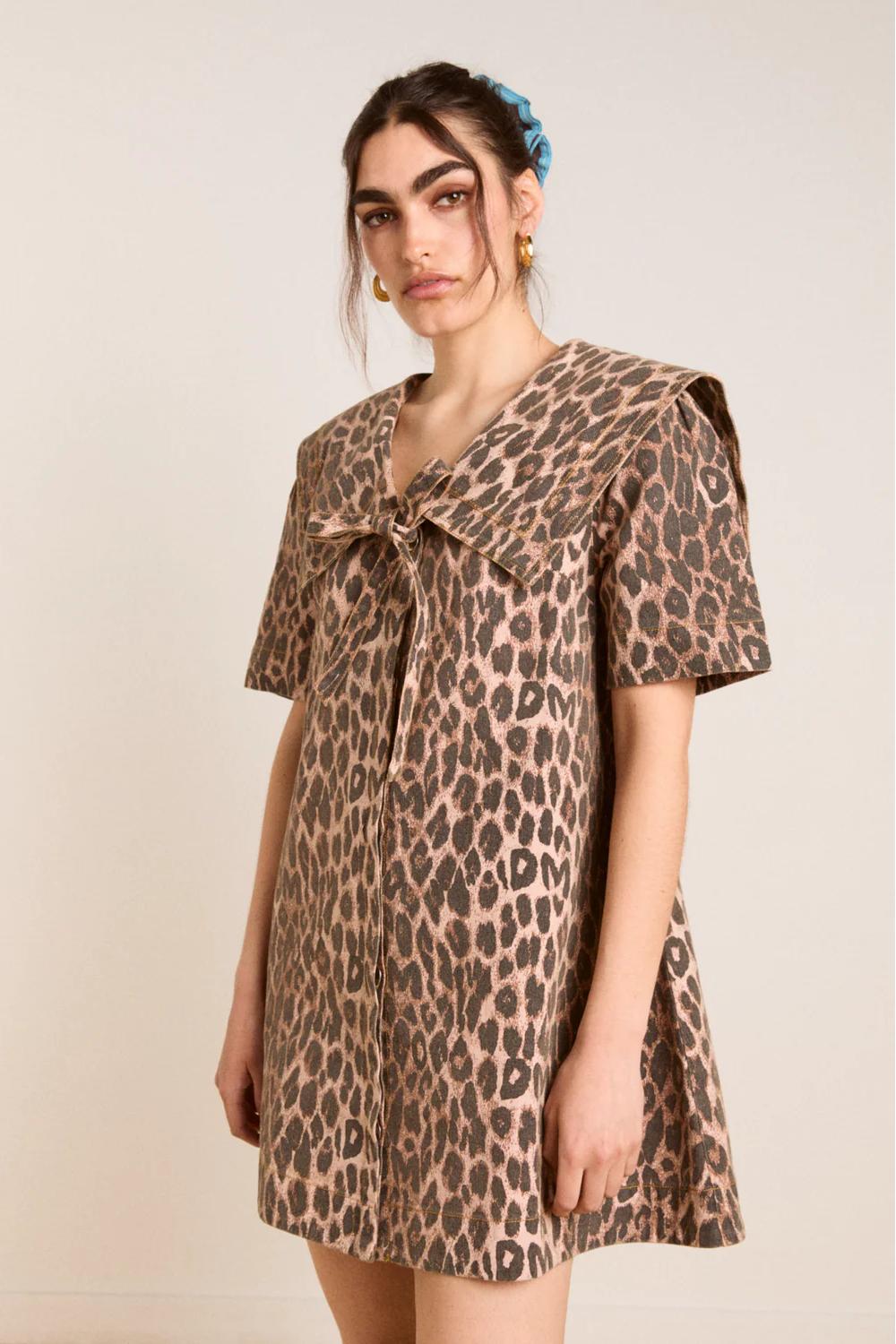 Leopard Print Mini Dress-aritzao