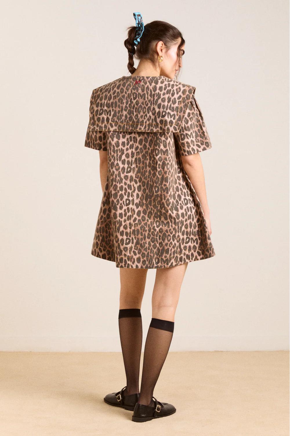 Leopard Print Mini Dress-aritzao
