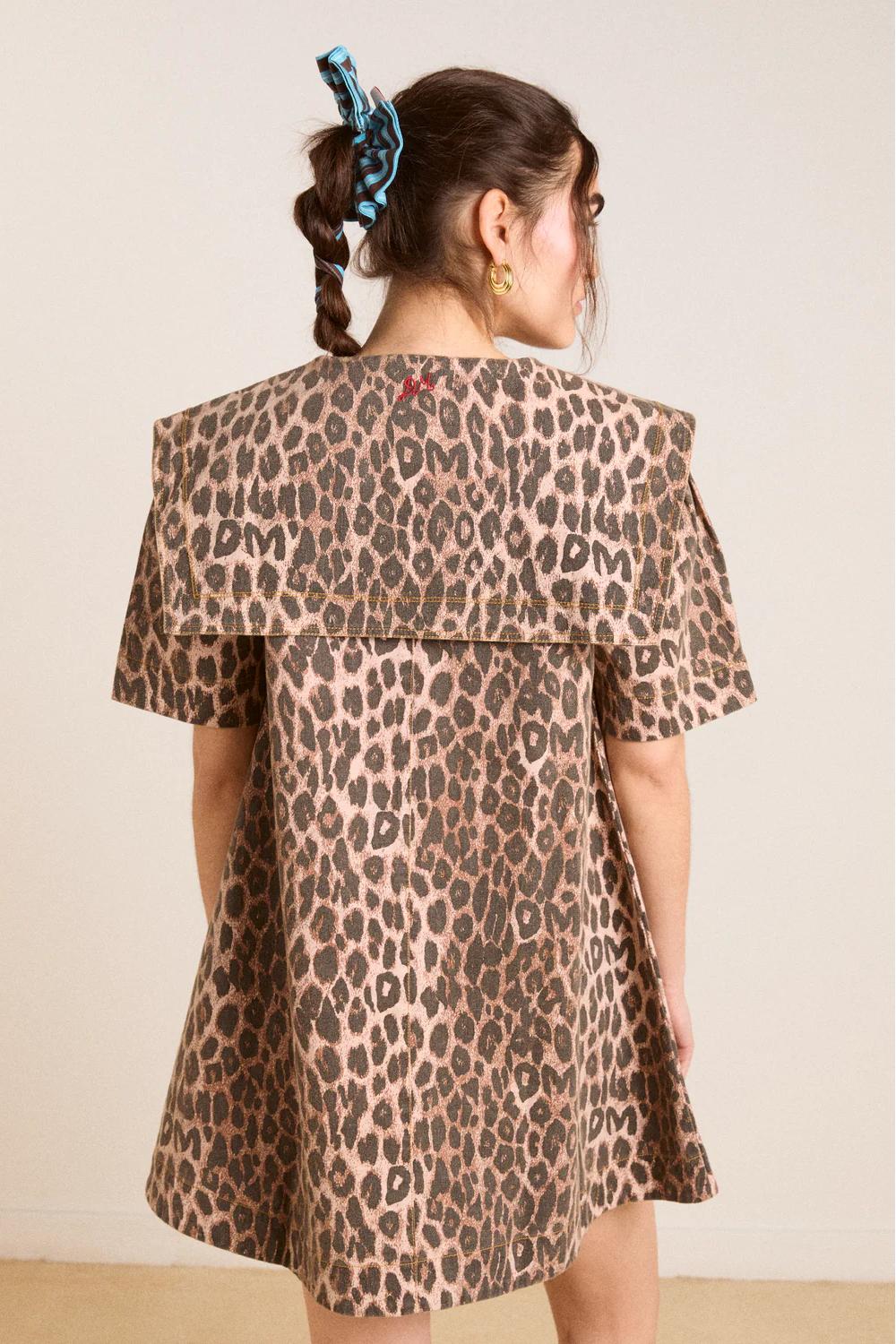 Leopard Print Mini Dress-aritzao