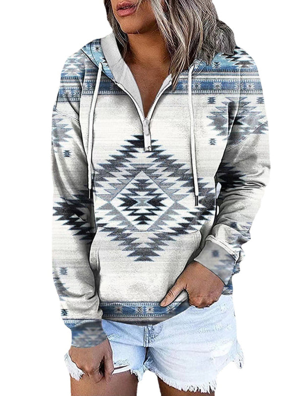 Ethnic Tribal Printed Sweater Hoodie-CALLISTARI