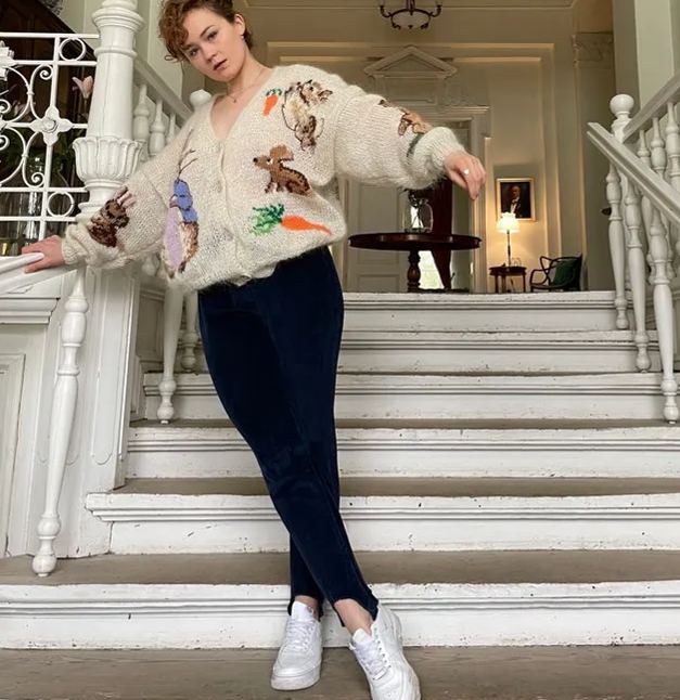 Callistari Bat Sleeve Hollow Cardigan