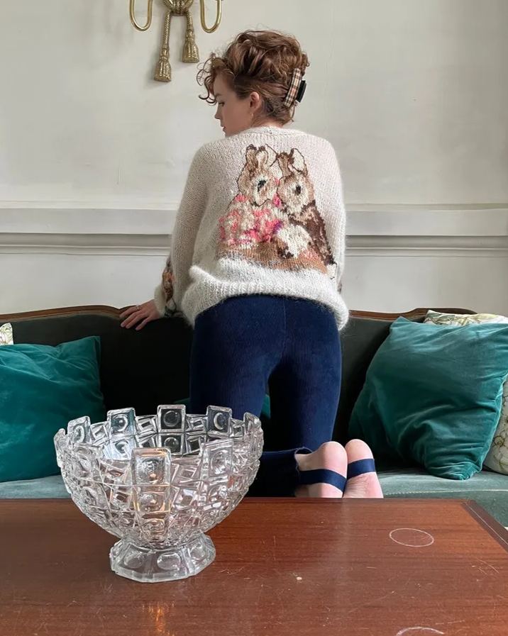 Callistari Bat Sleeve Hollow Cardigan