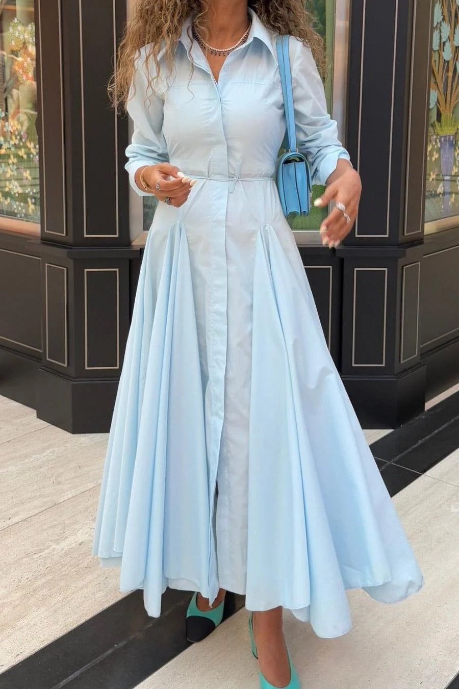 Light Blue Maxi Dress-aritzao