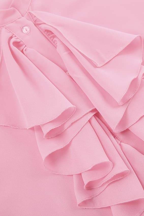 Michelle Semi-sheer Ruffle Blouse-CALLISTARI