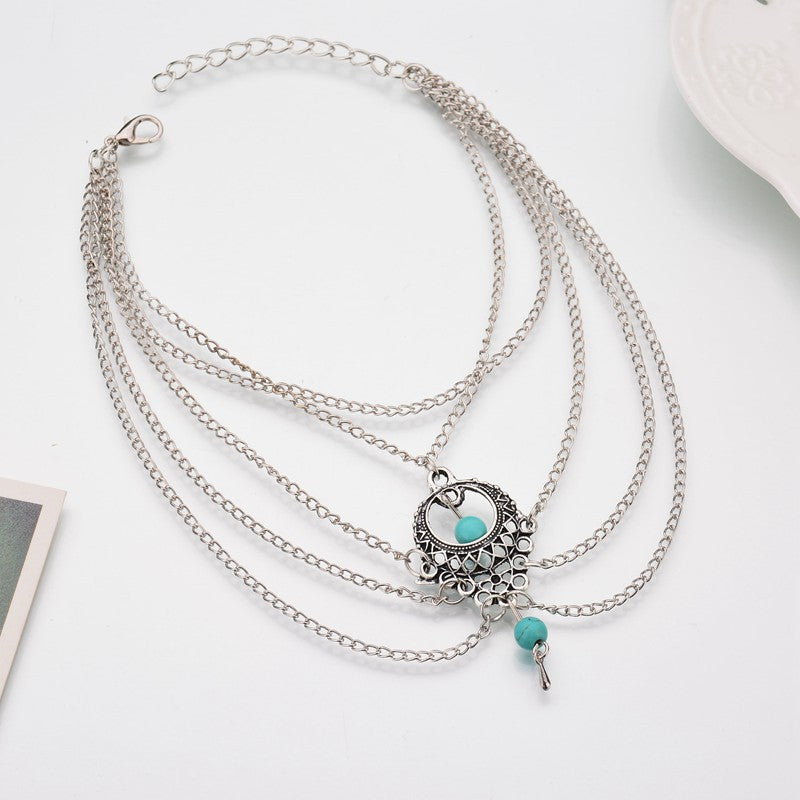 Silver Beach Boho Anklet-CALLISTARI