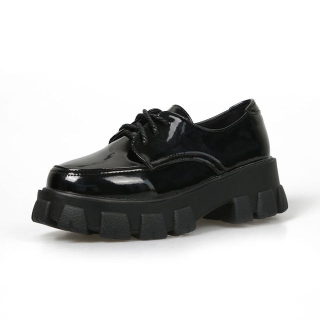Platform Luxury Shoes (Patent Black)-CALLISTARI
