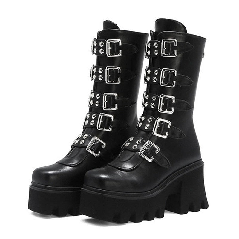 Mid-Calf Ellen Boots-CALLISTARI