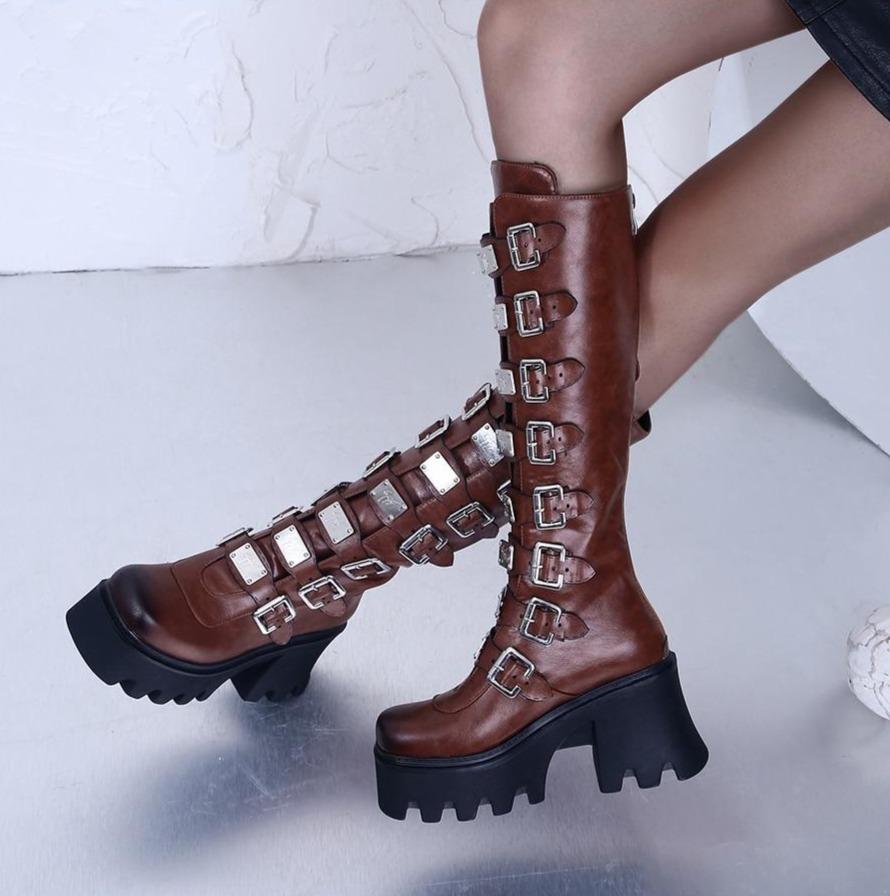 Metal Long Boots-CALLISTARI