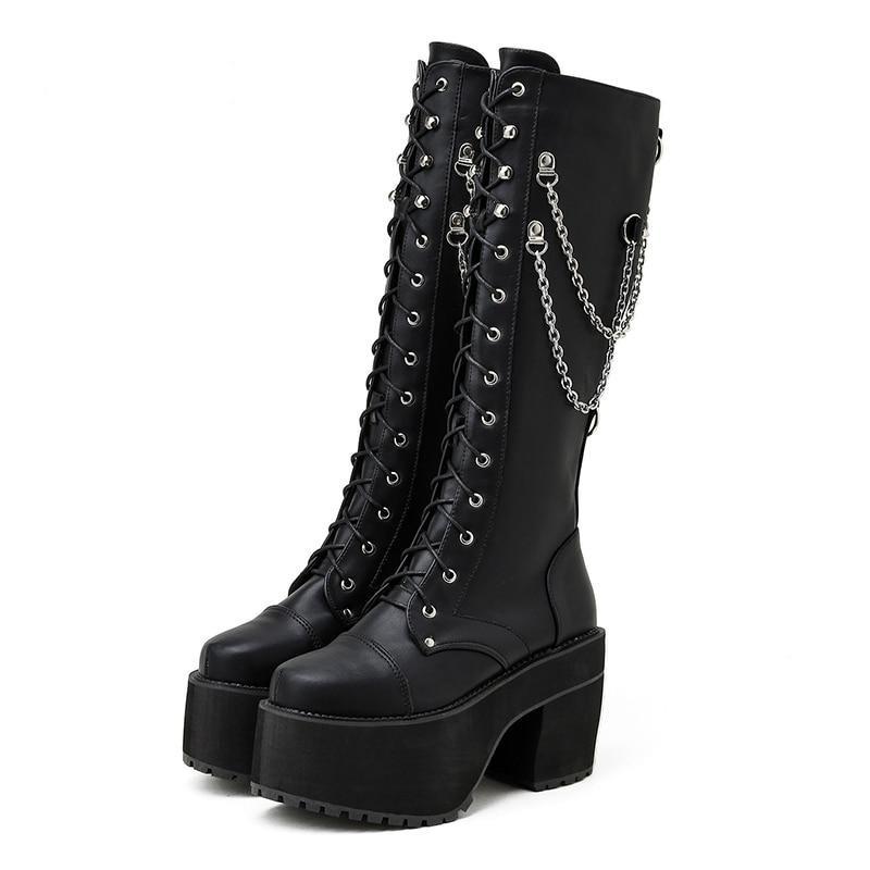 Combat Long Boots-CALLISTARI