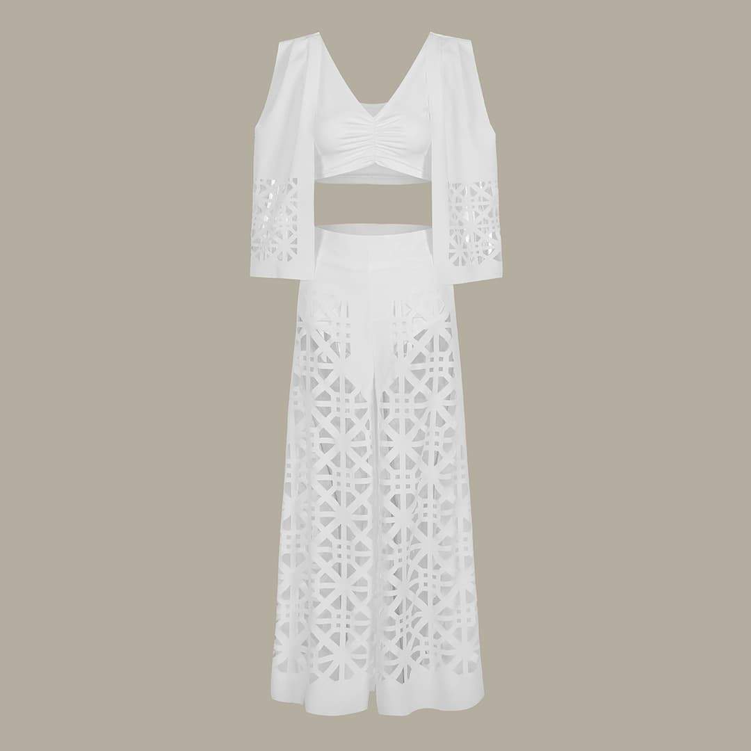 Queena Hollow Out Two-pieces Set-CALLISTARI