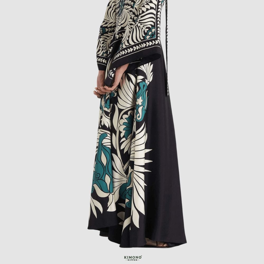 Robe Kimono Réversible | Jungle Graphique Chic-aritzao