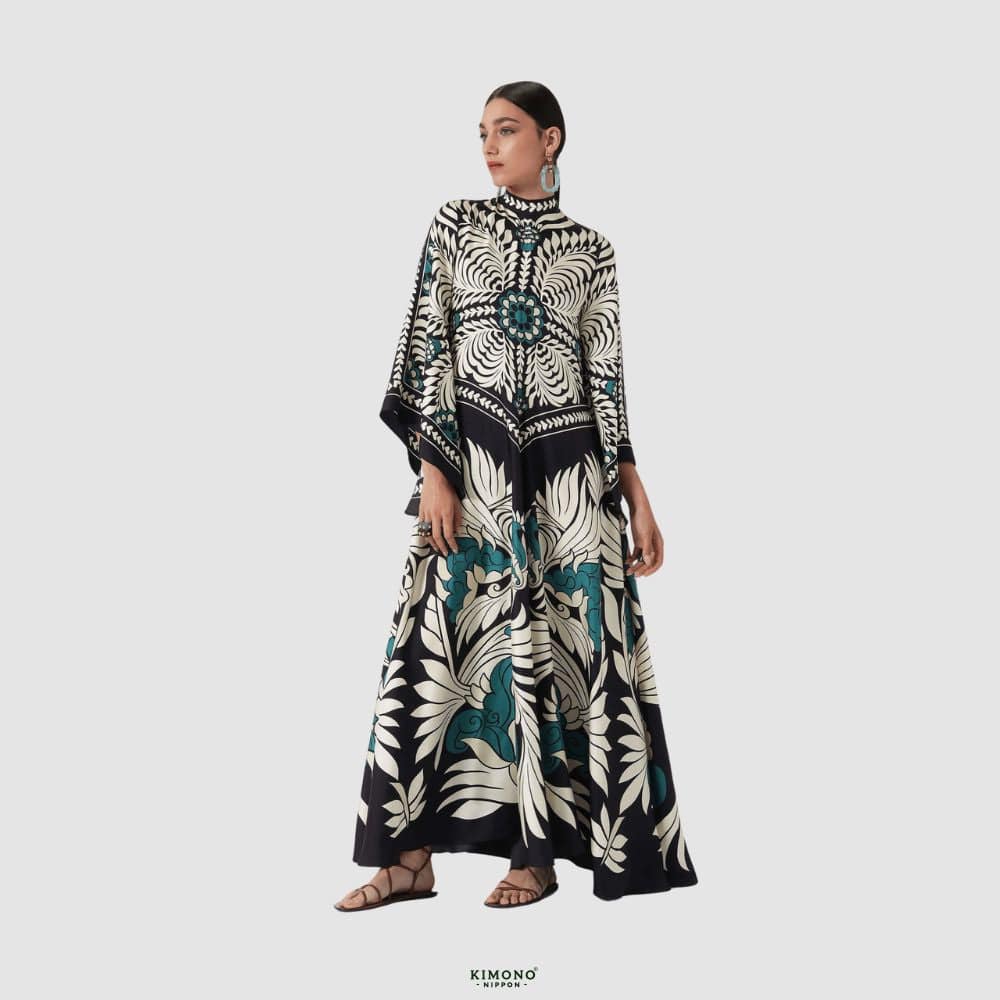 Robe Kimono Réversible | Jungle Graphique Chic-aritzao
