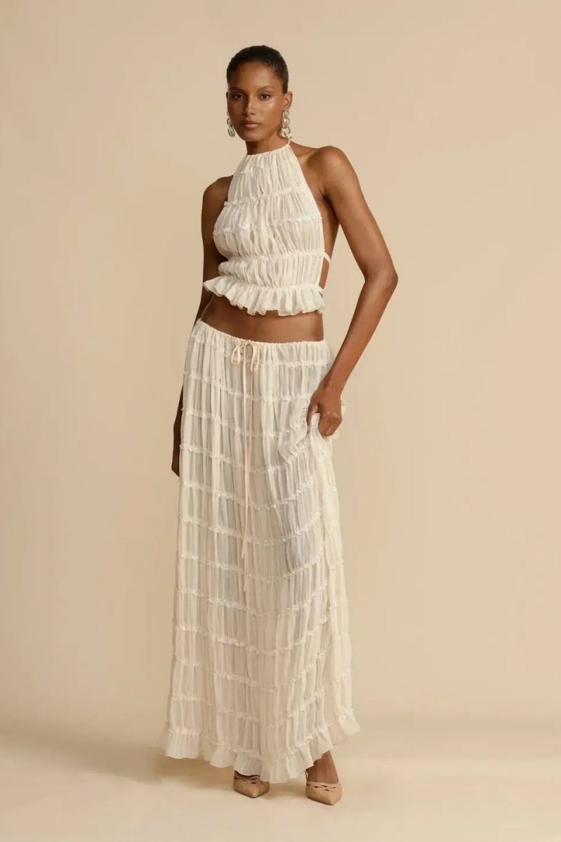 Rosalie Backless Pleated Set-CALLISTARI