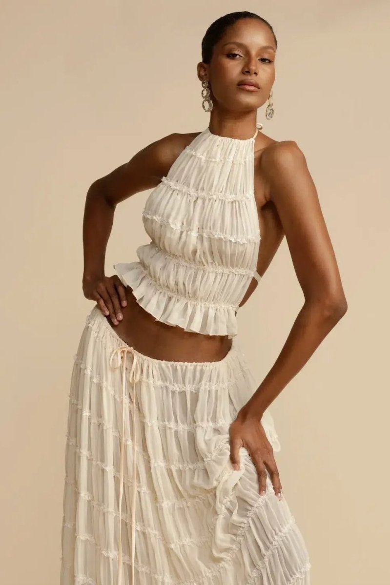 Rosalie Backless Pleated Set-CALLISTARI