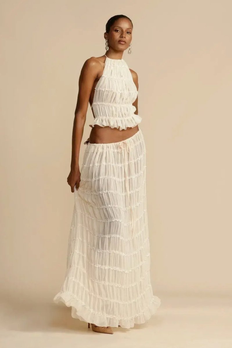 Rosalie Backless Pleated Set-CALLISTARI