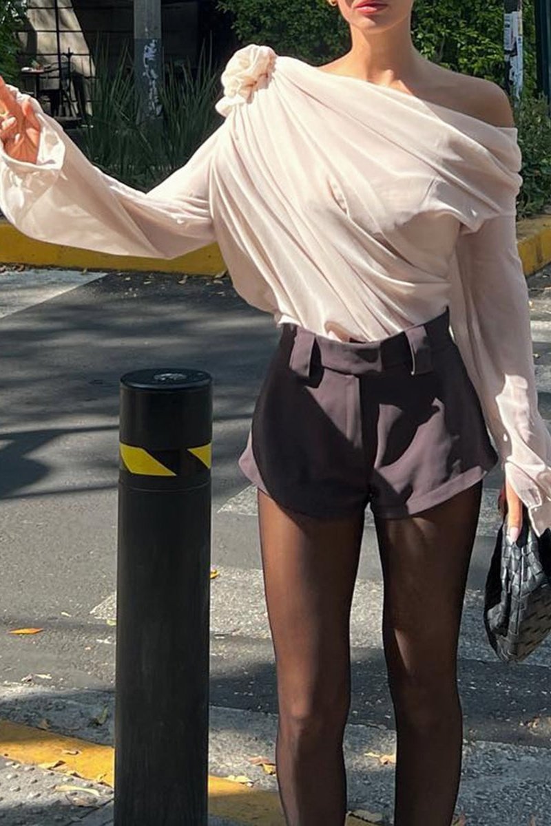 Sheila Flower Asymmetrical Top-CALLISTARI