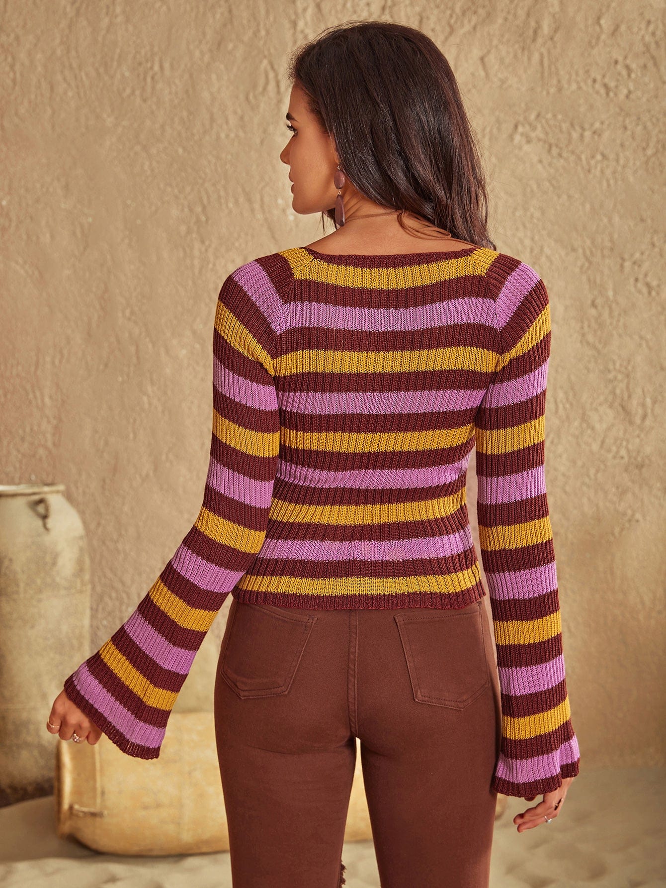 Timespool Persia Striped Knit Sweater