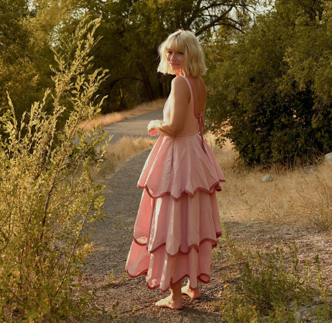 Sophisticated Tiered Contrast Trim Dress