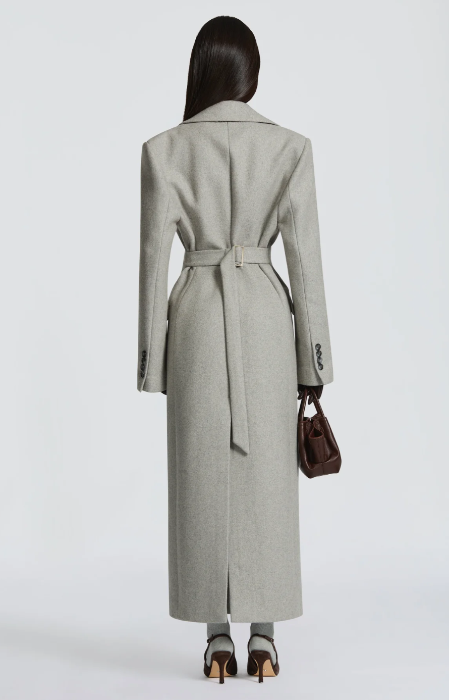 Elegant Fitted Single - Breasted Long Coat