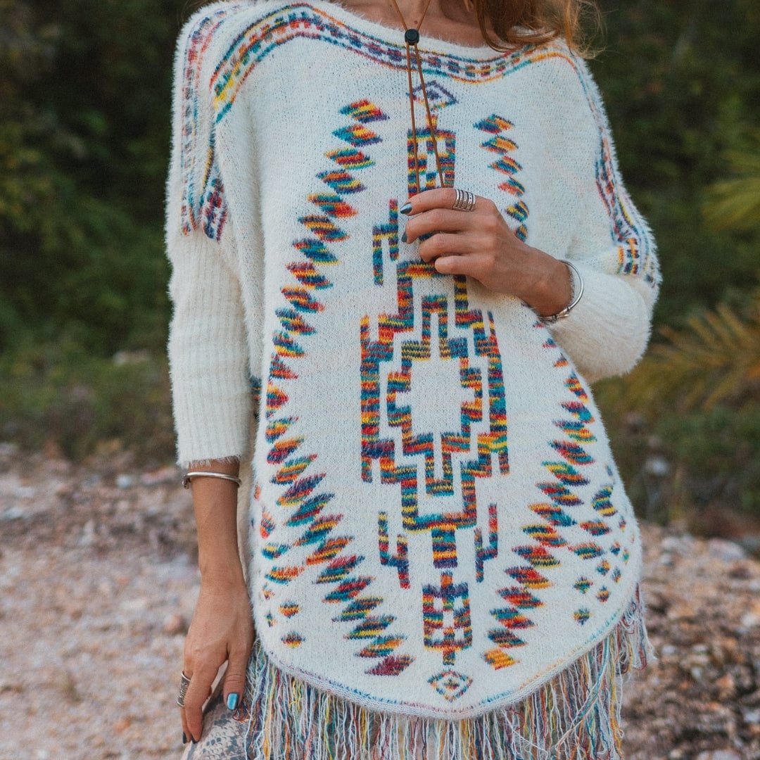 Avery Knitted Poncho-CALLISTARI