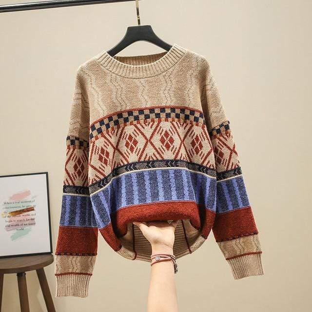 Kalea Retro Knitted Sweater-CALLISTARI