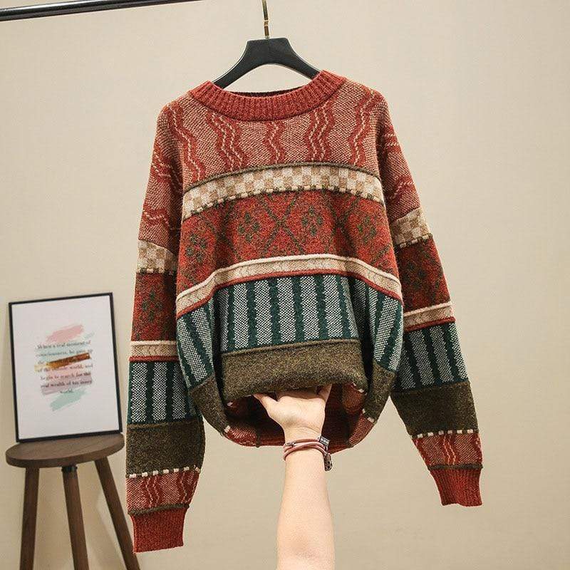 Kalea Retro Knitted Sweater-CALLISTARI