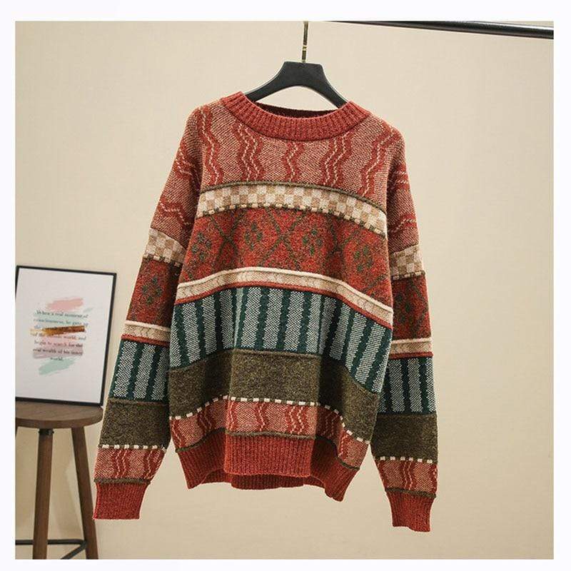 Kalea Retro Knitted Sweater-CALLISTARI