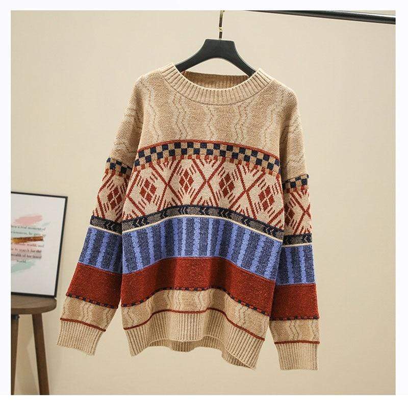 Kalea Retro Knitted Sweater-CALLISTARI