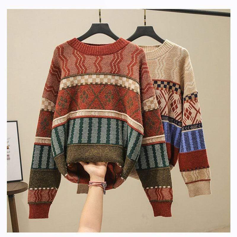 Kalea Retro Knitted Sweater-CALLISTARI