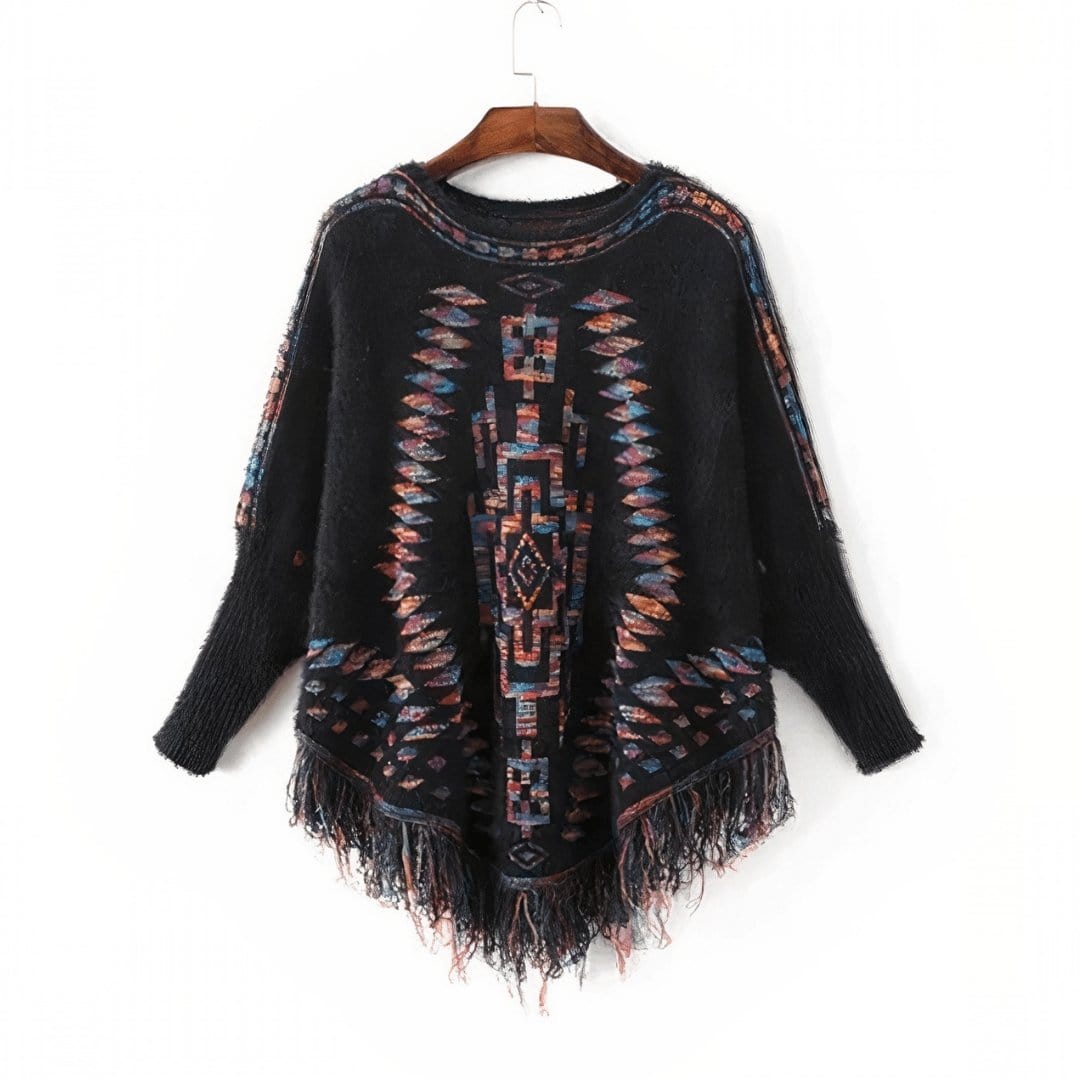 Avery Knitted Poncho-CALLISTARI