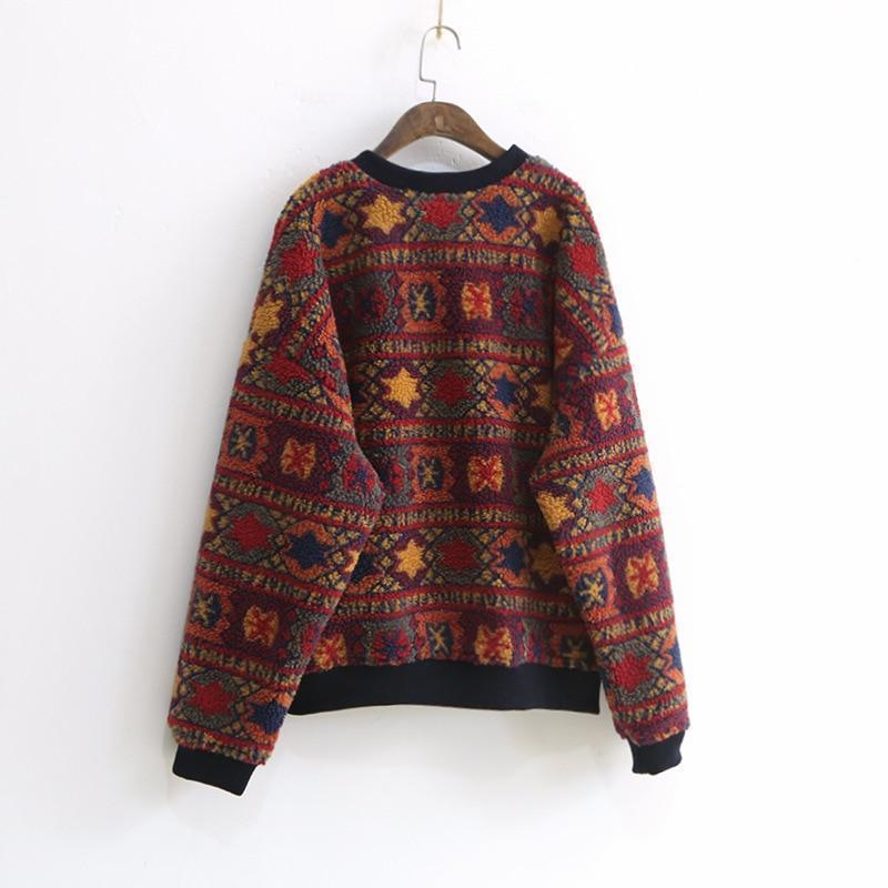 Vintage Print O-Neck Sweatshirt - wickedafstore
