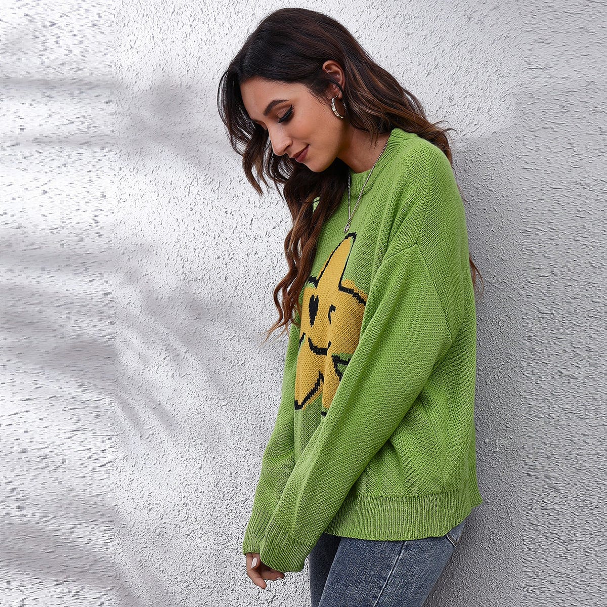 wickedafstore Flower Power Knit Sweater