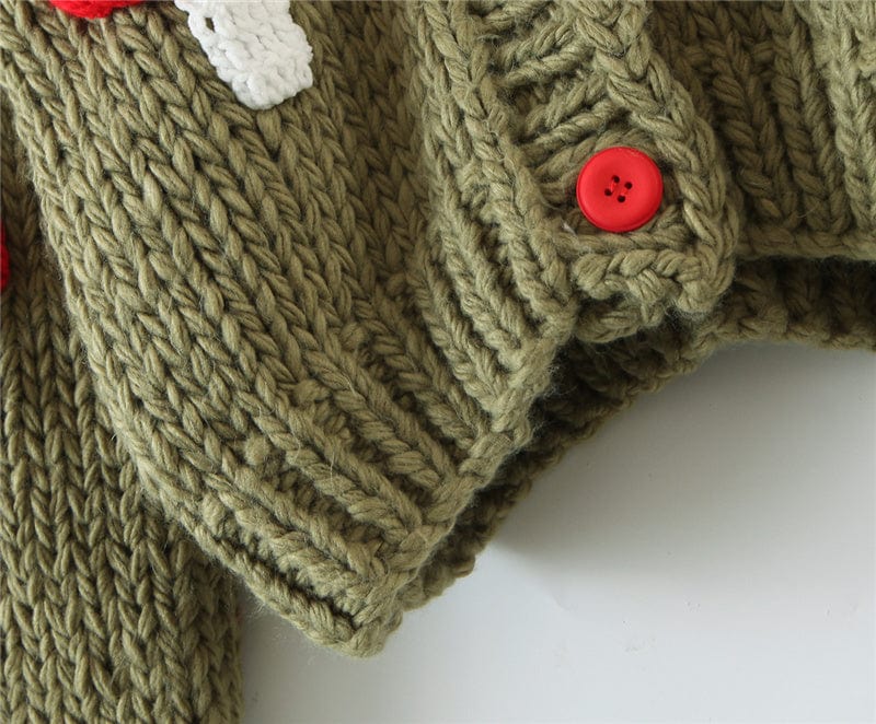 Mushroom Embroidered Cardigan-CALLISTARI