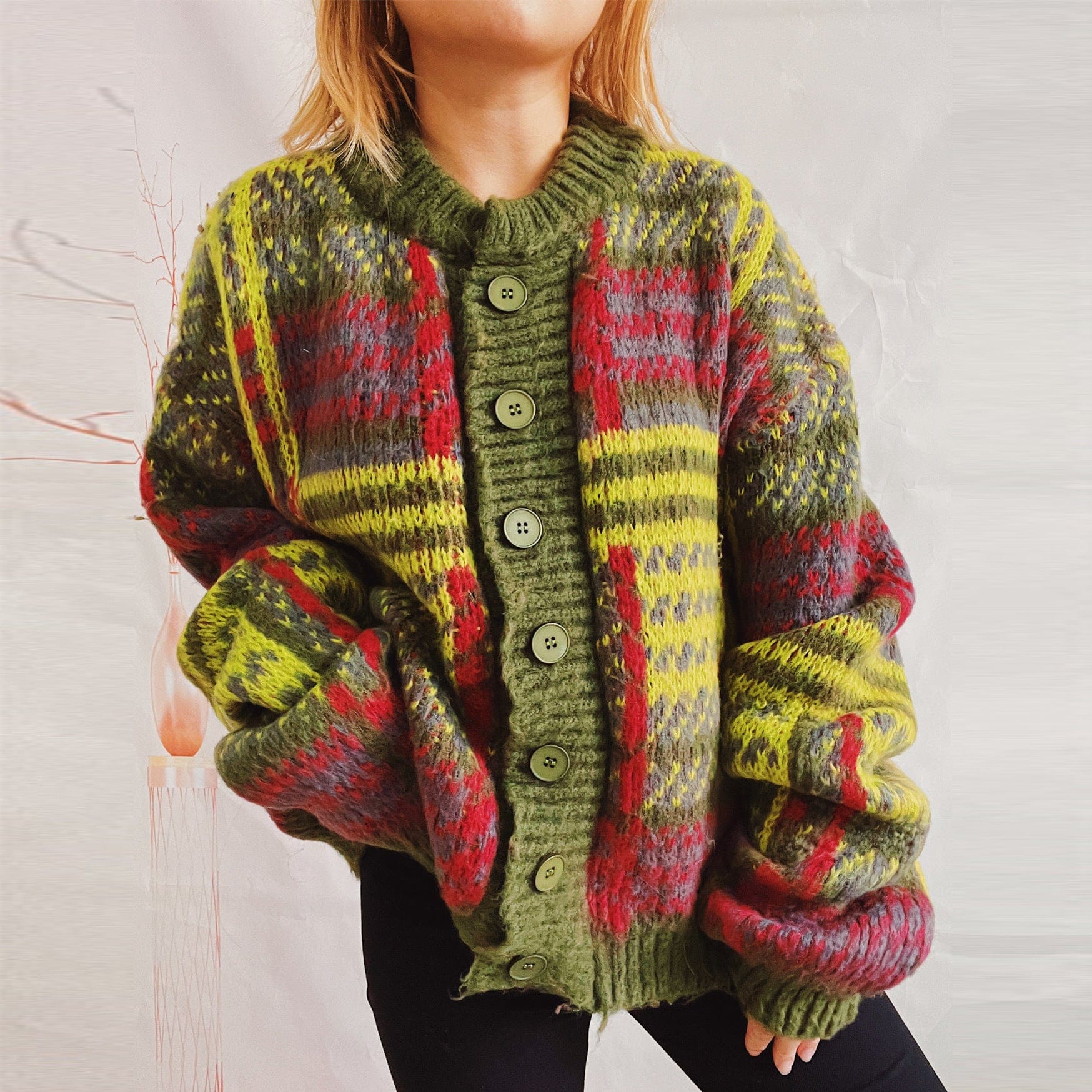 WindMind Striped Cardigan Sweater