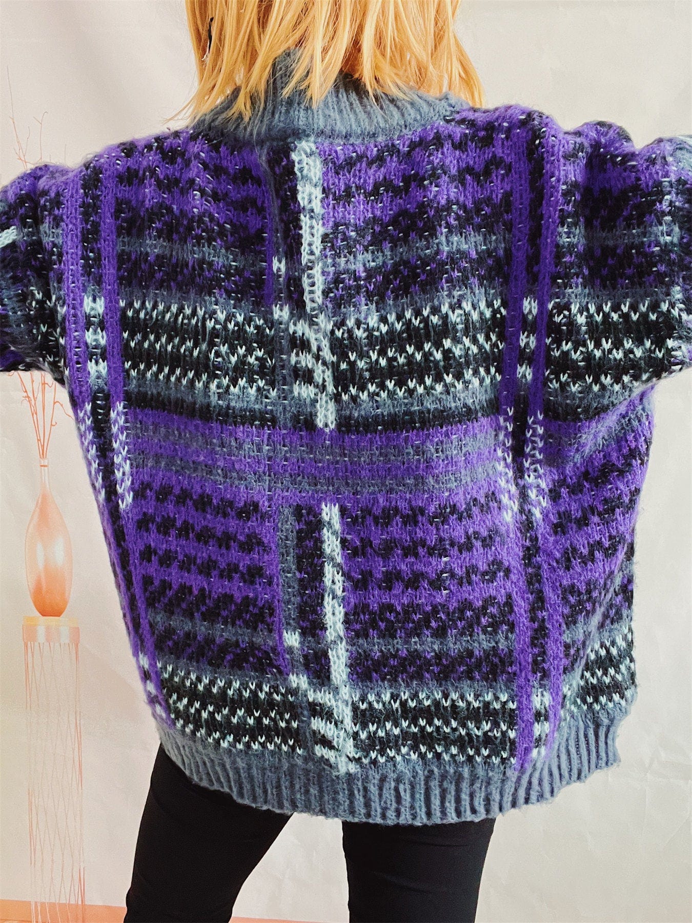 WindMind Birdie Striped Cardigan Sweater