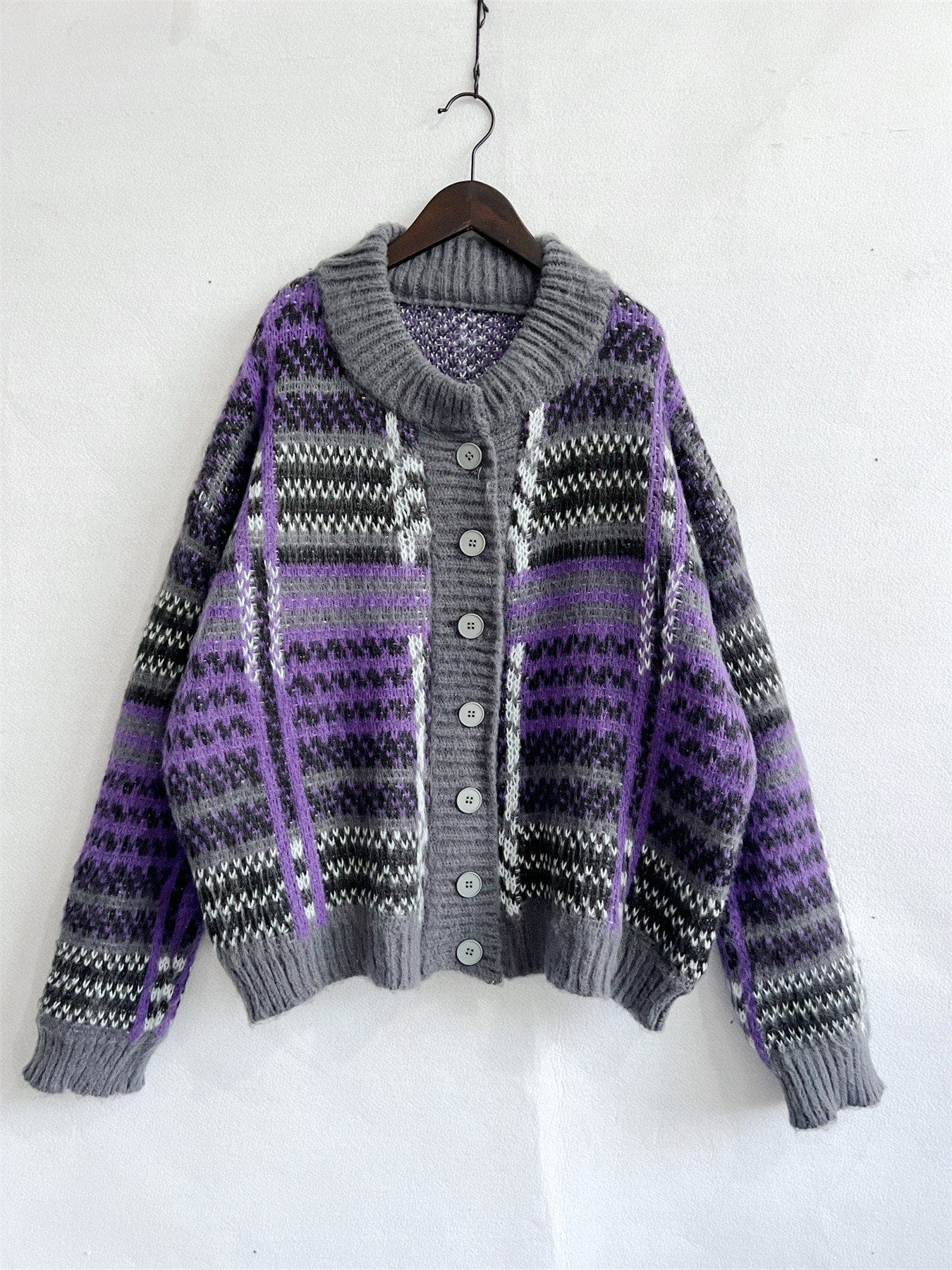 WindMind Birdie Striped Cardigan Sweater