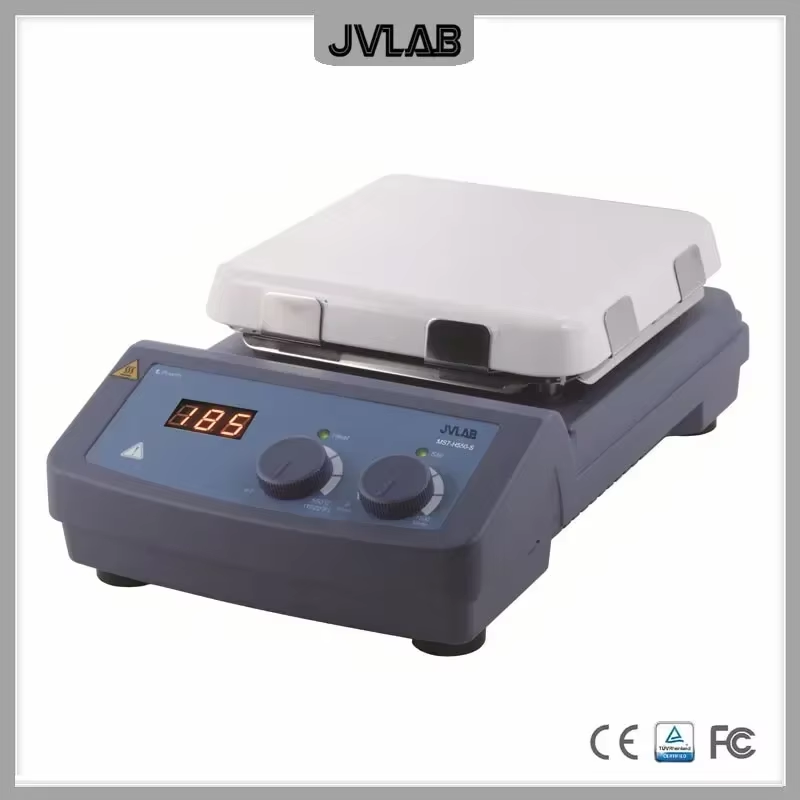 Hotplate Magnetic Stirrer 550 Degree 7 inch Glass Ceramic Work Plate 10L with Temp. Sensor&Clamp Shaded Pole Motorr MS7-H550-S