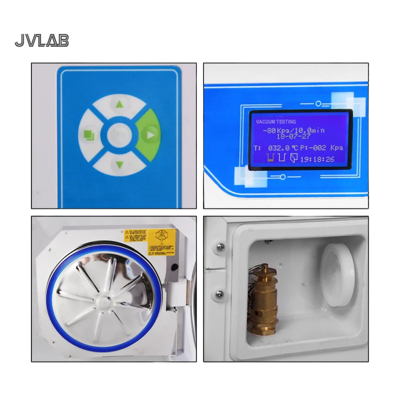 Dental Steam Autoclave Pulsating Vacuum Dental Surgical Autoclave Table Top Steam Sterilizer 23 L CE Approved Class B